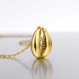 925 Silver Conch Shell Necklace 18K Pendant Women's Birthday Jewelry