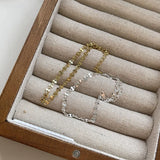 925 Silver Contortion Chain Bracelet Minimalist Korea Jewelry