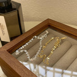 925 Silver Contortion Chain Bracelet Minimalist Korea Jewelry