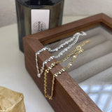925 Silver Contortion Chain Bracelet Minimalist Korea Jewelry