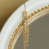 925 Silver Court Style Bracelets for Women Lace Diamond Jewelry