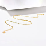 925 Silver Elephant Anklet 14K Creative Jewelry