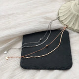 925 Silver Flat Round Beads Bracelets Rose Jewelry