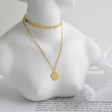 925 Silver Double Layer Pendant Necklace Chain for Women