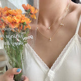 925 Silver Zircon Bowknot Pendant Choker Necklace for Women