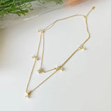 925 Silver Zircon Bowknot Pendant Choker Necklace for Women