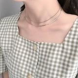 925 Silver Double Layer Bead Bracelet Women
