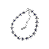 925 Silver Drop Glaze Flowers Bracelets Women's Light Aesthetics Jewelry