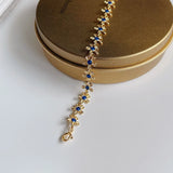 925 Silver Drop Glaze Flowers Bracelets Women's Light Aesthetics Jewelry