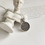 925 Silver Figure Necklace Vintage Fashionable Pendant Necklace