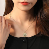 925 Sterling Silver Sun Moon Necklace Original Creative Funny Pendant