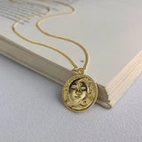 925 Sterling Silver Sun Moon Necklace Original Creative Funny Pendant