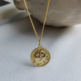 925 Sterling Silver Sun Moon Necklace Original Creative Funny Pendant