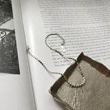 925 Silver Flat Bead Chain Anklets for Women