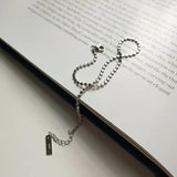 925 Silver Flat Bead Chain Anklets for Women