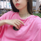 925 Silver Flat Bead Necklace Wild Texture Choker Gift
