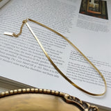 925 Silver Snake Choker Necklace 18K Clavicle Chain