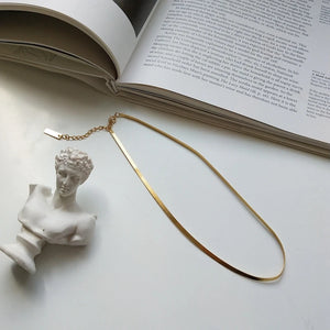 925 Silver Snake Choker Necklace 18K Clavicle Chain
