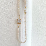 925 Silver Freshwater Pearl Necklace Zircon Jewelry