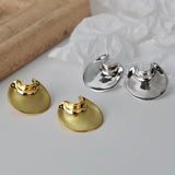 925 Silver Irregular Stud Earrings for Women Exaggeration Big Earrings