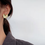 925 Silver Irregular Stud Earrings for Women Exaggeration Big Earrings