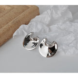 925 Silver Irregular Stud Earrings for Women Exaggeration Big Earrings