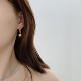 925 Silver Double Circle Tassel Drop Earrings