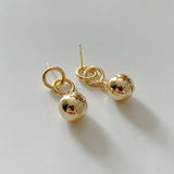 925 Silver Double Circle Tassel Drop Earrings