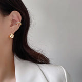 925 Silver Glossy Round Ball Hoop Earrings Women Statement Jewelry