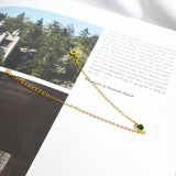925 Silver Green Zircon Heart Bracelet for Women