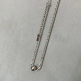 925 Silver Gypsophila Chain Choker Round Bead Necklace for Women