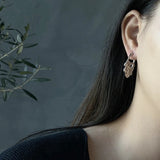 925 Silver Irregular Drop Earrings Exaggerated Nordic Style Party Jewelry