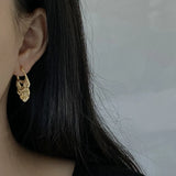 925 Silver Irregular Drop Earrings Exaggerated Nordic Style Party Jewelry