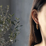 925 Silver Irregular Drop Earrings Exaggerated Nordic Style Party Jewelry
