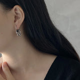 925 Silver Irregular Drop Earrings Exaggerated Nordic Style Party Jewelry