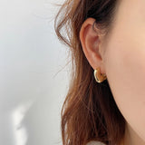 925 Silver Irregular Stud Earrings Western Aesthetics Exaggeration Earring