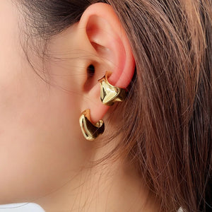 925 Silver Irregular Stud Earrings Western Aesthetics Exaggeration Earring