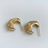 925 Silver Irregular Stud Earrings Western Aesthetics Exaggeration Earring