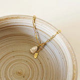 925 Silver Natural Pearl Bracelet for Women Wide Chain Jewelry Gift