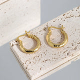 925 Silver Textured Hoop Earrings for Women