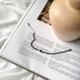 925 Silver Lapis Chain Bracelet Women's Jewelry Gift