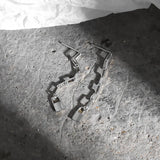 925 Silver Chain Lock Earrings for Women Minimalist Jewelry