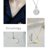 925 Silver Mini Compass Pendant Necklace Fashionable Friendship Jewelry