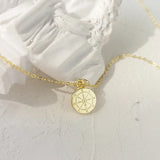 925 Silver Mini Compass Pendant Necklace Fashionable Friendship Jewelry