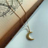 925 Silver Moon Pendant Necklace Zircon Star Charm