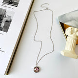 Abalone Pearl Pendant Necklace for Women Office Jewelry