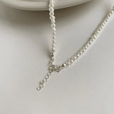925 Silver Freshwater Pearl Choker Necklace for Women