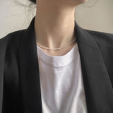 925 Silver Freshwater Pearl Choker Necklace for Women