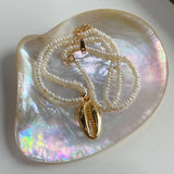 925 Silver Freshwater Pearl Heart Pendant Necklace for Women