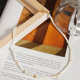 925 Silver Shell Beaded Choker Necklace for Women Minimalist Jewelry